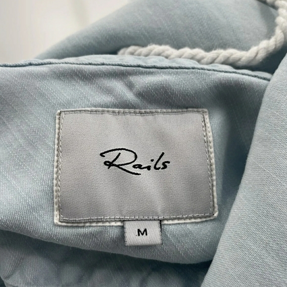 Rails Rocky Lace-Up light wash Lyocell Chambray Shirt Dress M - Picture 8 of 10